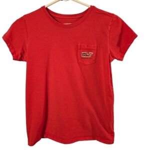Vineyard Vines Red Kids Stars and Stripes T-Shirt with Pocket size L